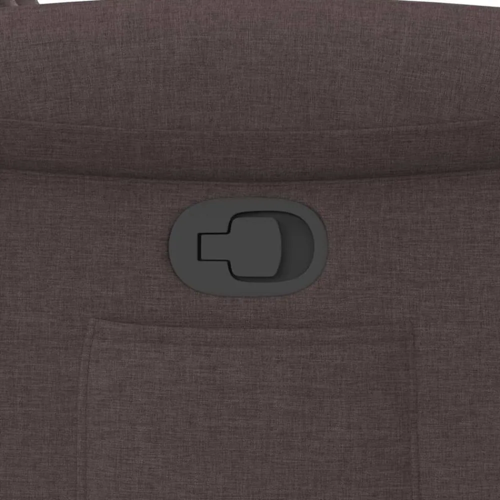 vidaXL Sillas-Sillón reclinable elevable tela marrón oscuro