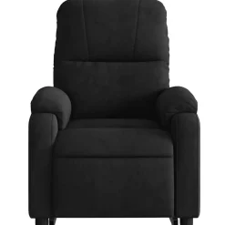 vidaXL Sillón reclinable elevable tela de microfibra Negro Best