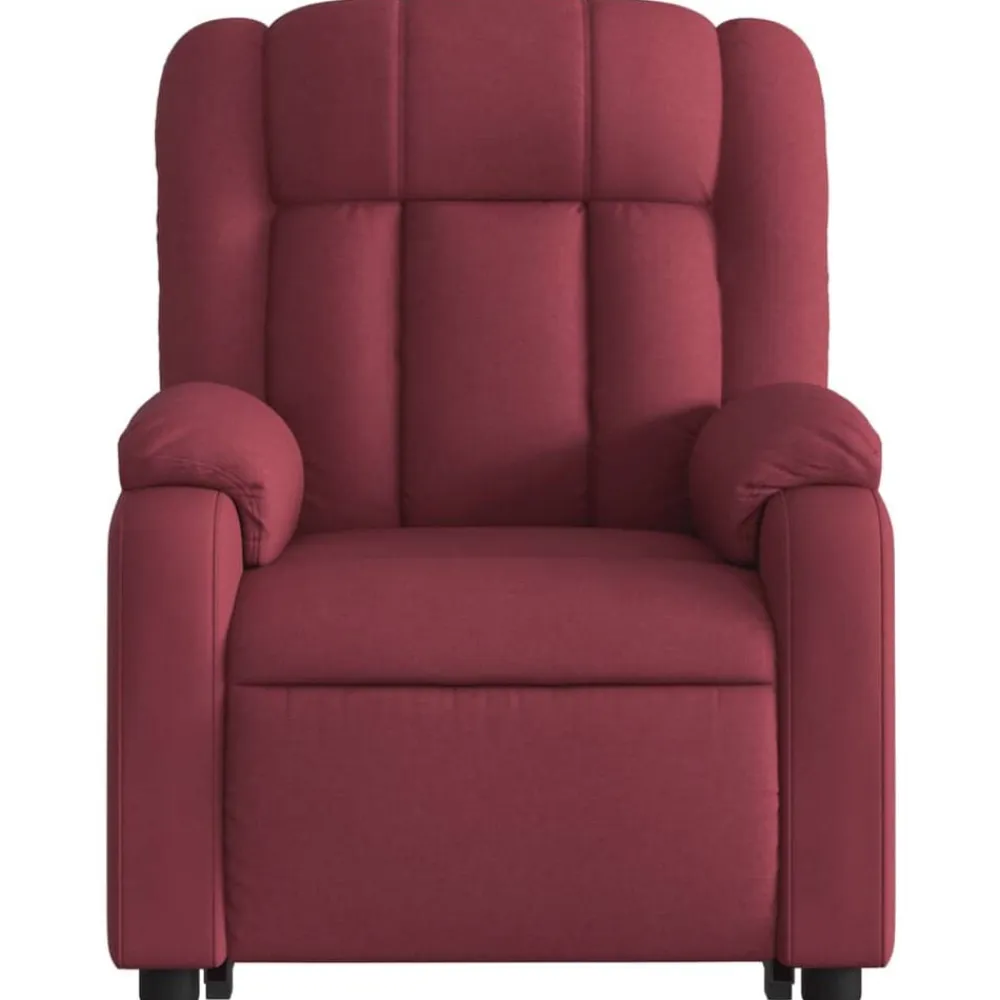 vidaXL Sillón reclinable elevable tela rojo tinto Rojo vino tinto Hot