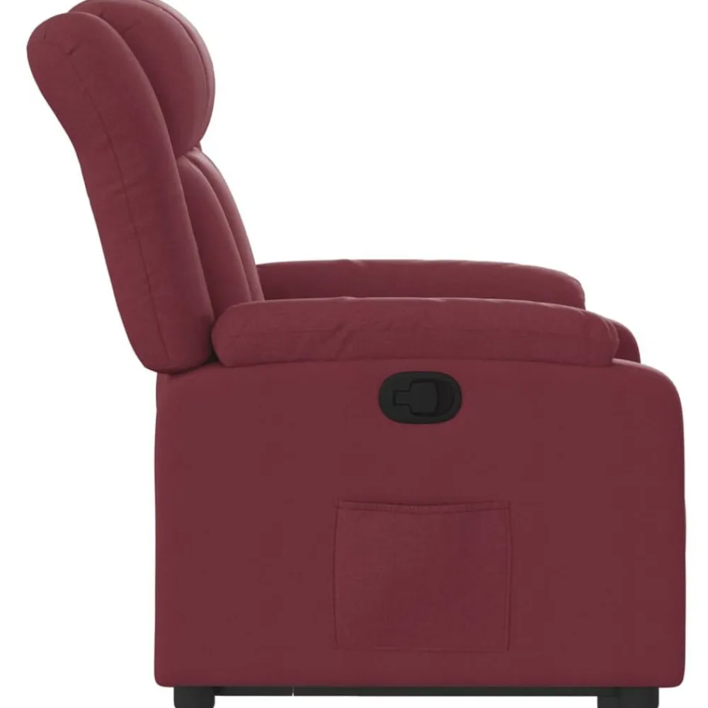vidaXL Sillón reclinable elevable tela rojo tinto Rojo vino tinto Hot