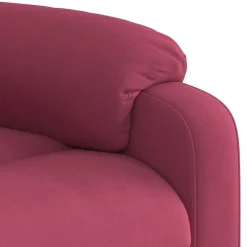 vidaXL Sillón reclinable elevable terciopelo rojo tinto Rojo vino tinto Outlet
