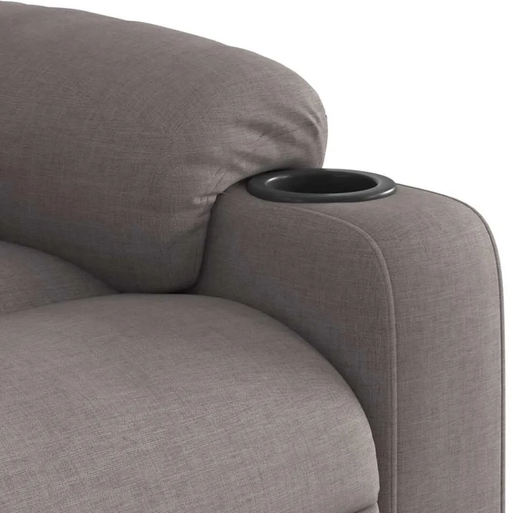vidaXL Sillas-Sillón reclinable eléctrico tela gris