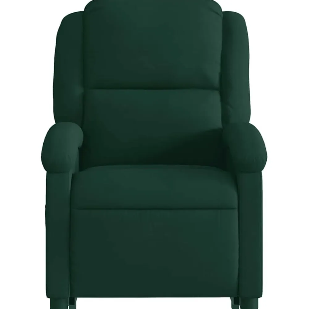 vidaXL Sillón reclinable elevable terciopelo Verde oscuro Best