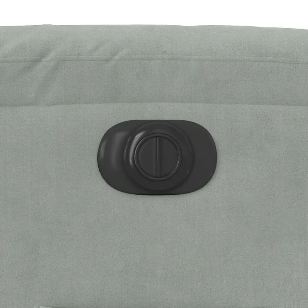 vidaXL Sillón reclinable eléctrico de terciopelo Gris claro New