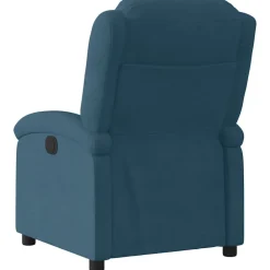 vidaXL Sillón reclinable eléctrico terciopelo Azul Clearance