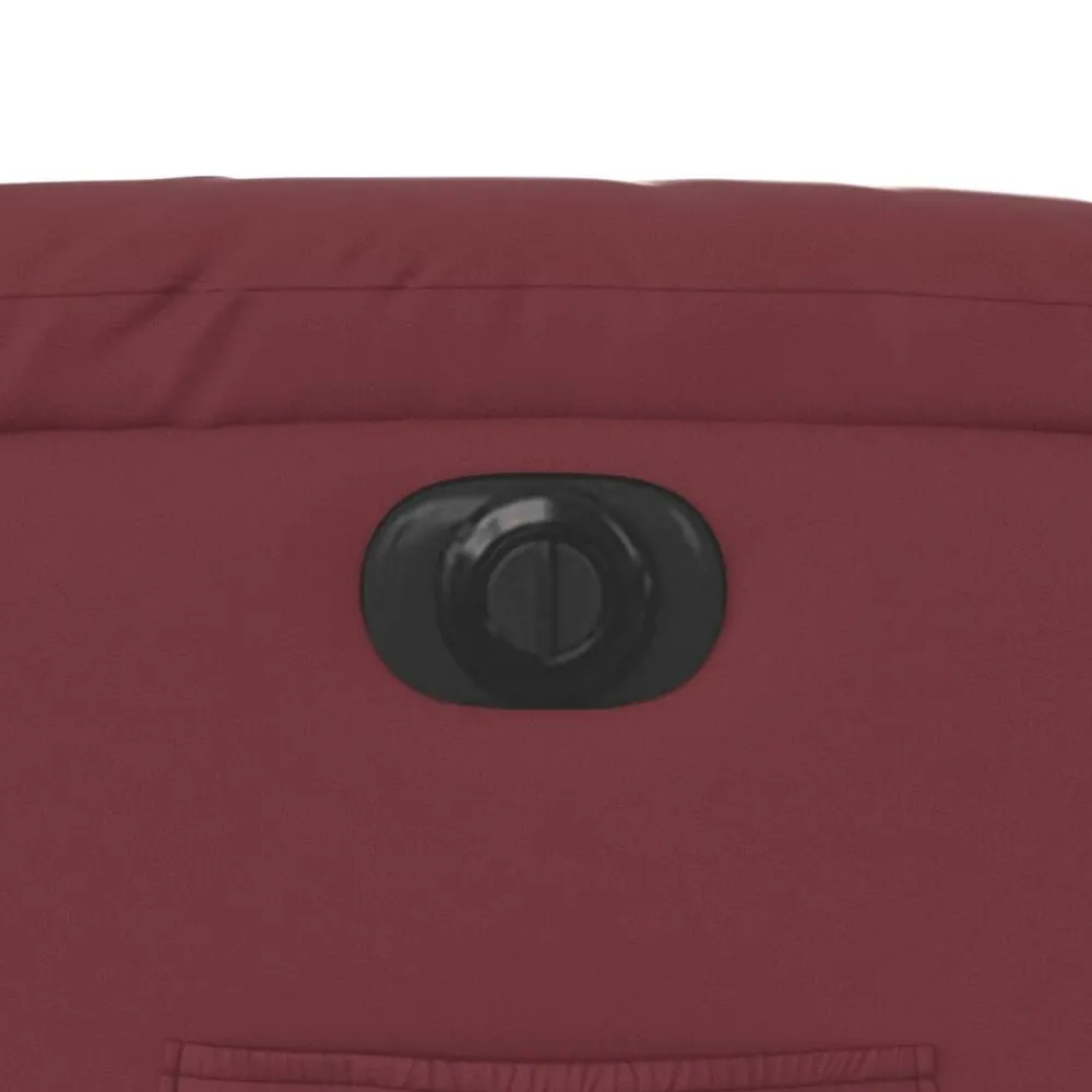 vidaXL Sillas-Sillón reclinable eléctrico de cuero sintético rojo tinto
