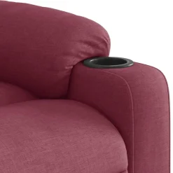 vidaXL Sillón reclinable elevable tela rojo tinto Rojo vino tinto Best