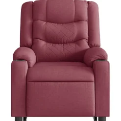 vidaXL Sillón reclinable elevable tela rojo tinto Rojo vino tinto Best
