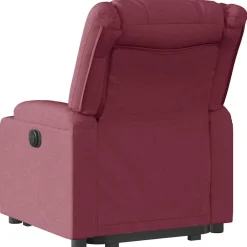 vidaXL Sillón reclinable elevable tela rojo tinto Rojo vino tinto Best
