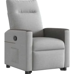 vidaXL Sillón reclinable elevable de tela Gris nube Hot