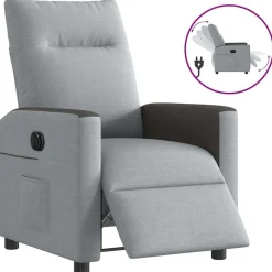 vidaXL Sillas-Sillón reclinable eléctrico tela