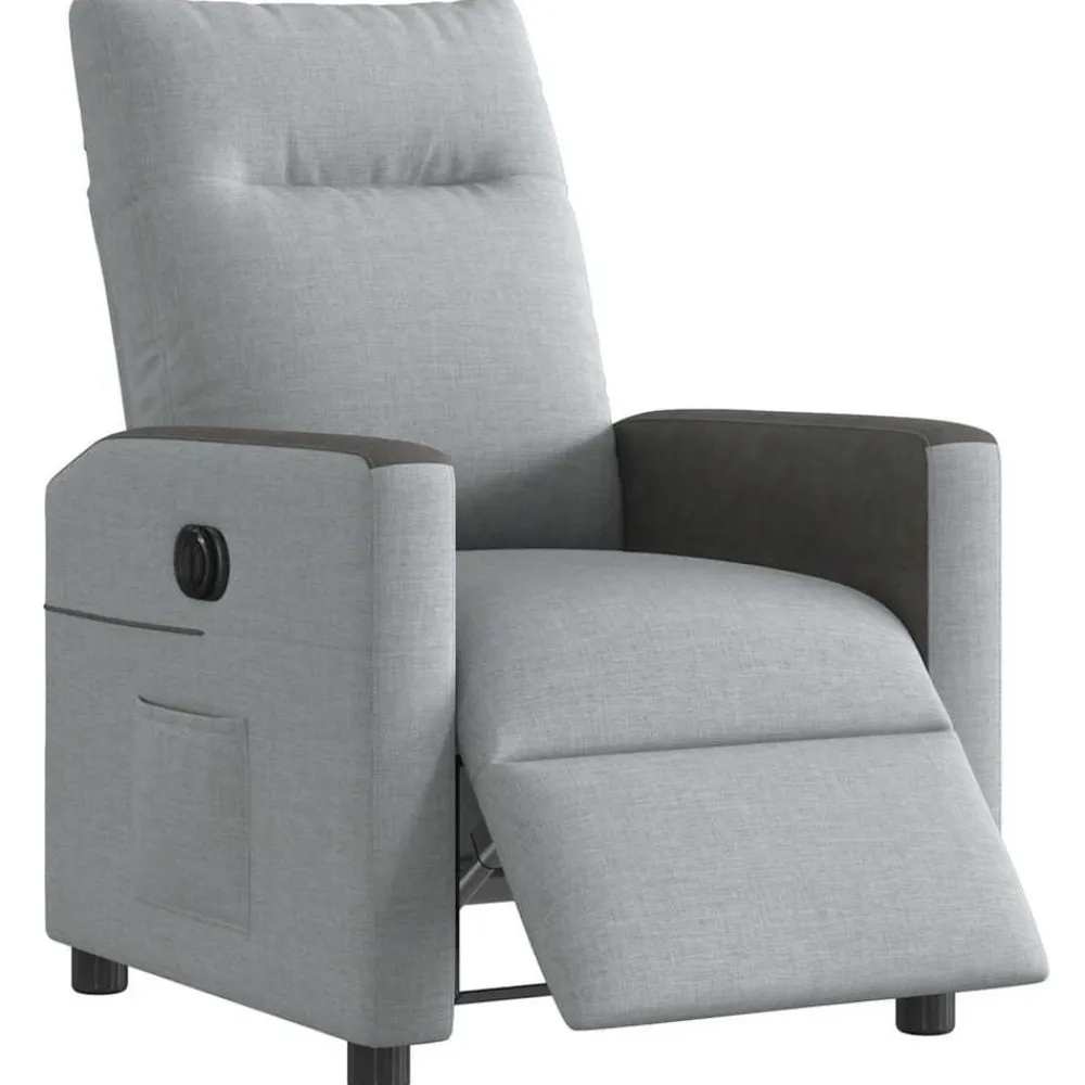 vidaXL Sillas-Sillón reclinable eléctrico tela