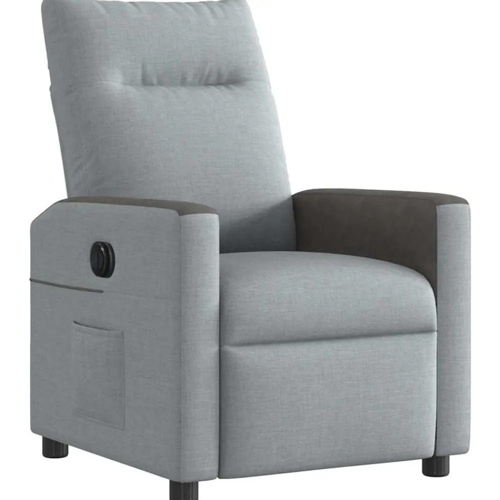 vidaXL Sillas-Sillón reclinable eléctrico tela