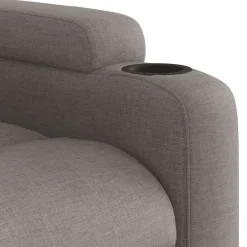 vidaXL Sillón reclinable eléctrico tela gris Taupé Clearance