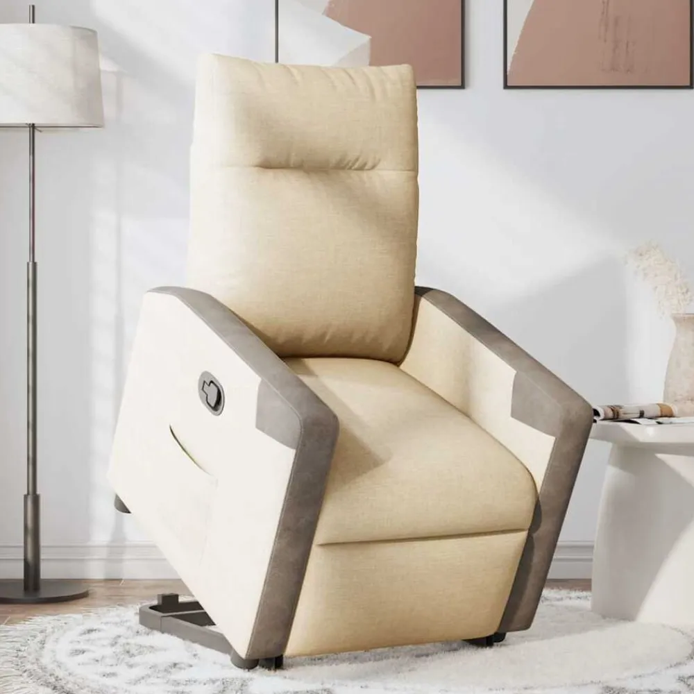 vidaXL Sillas-Sillón reclinable elevable de tela color