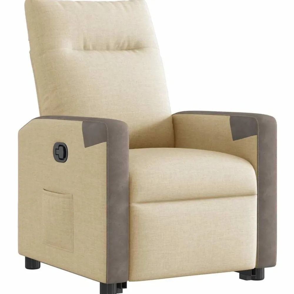 vidaXL Sillas-Sillón reclinable elevable de tela color