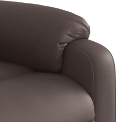 vidaXL Sillón reclinable elevable cuero sintético marrón Marrón New