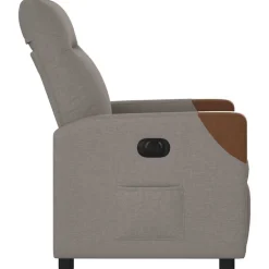vidaXL Sillas-Sillón reclinable eléctrico tela gris