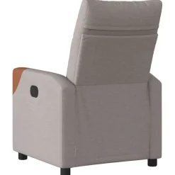 vidaXL Sillas-Sillón reclinable eléctrico tela gris