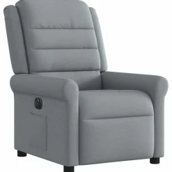 vidaXL Sillón reclinable eléctrico tela Gris claro New