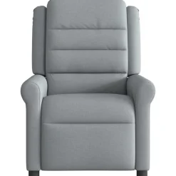 vidaXL Sillón reclinable eléctrico tela Gris claro New