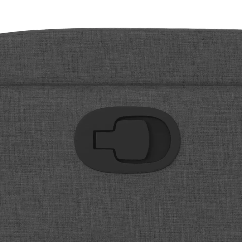 vidaXL Sillón reclinable elevable de tela Gris oscuro New