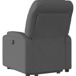 vidaXL Sillón reclinable elevable de tela Gris oscuro New