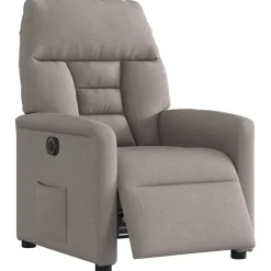vidaXL Sillas-Sillón reclinable eléctrico tela gris