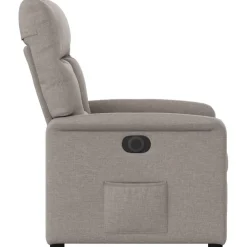 vidaXL Sillas-Sillón reclinable eléctrico tela gris