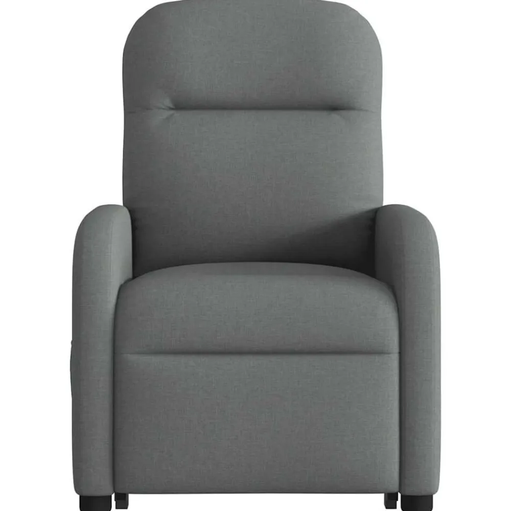 vidaXL Sillón reclinable elevable de tela Gris oscuro Sale
