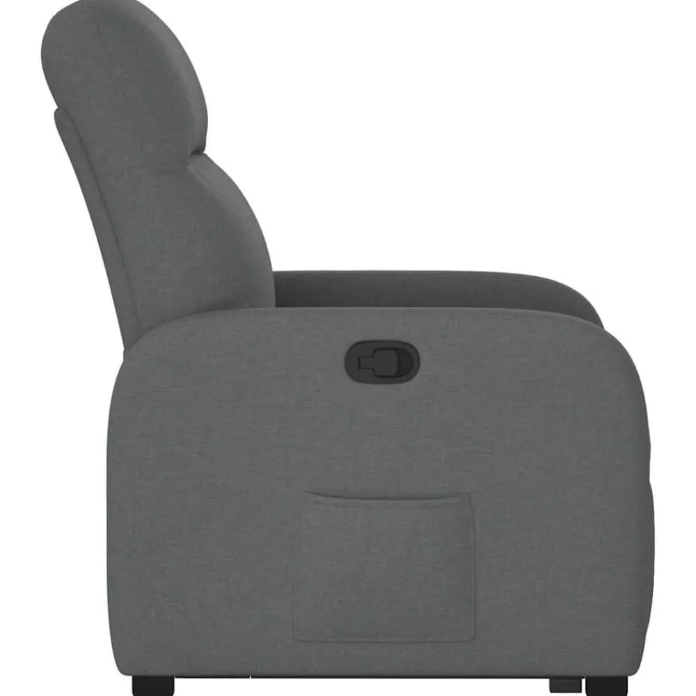 vidaXL Sillón reclinable elevable de tela Gris oscuro Sale