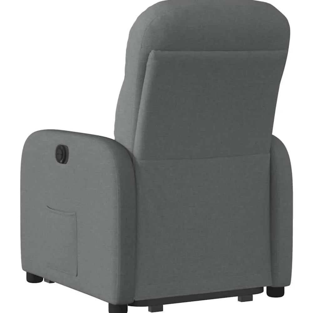vidaXL Sillón reclinable elevable de tela Gris oscuro Sale