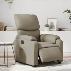 vidaXL Sillón reclinable eléctrico de cuero sintético color Capuchino Outlet