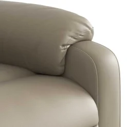 vidaXL Sillón reclinable eléctrico de cuero sintético color Capuchino Outlet