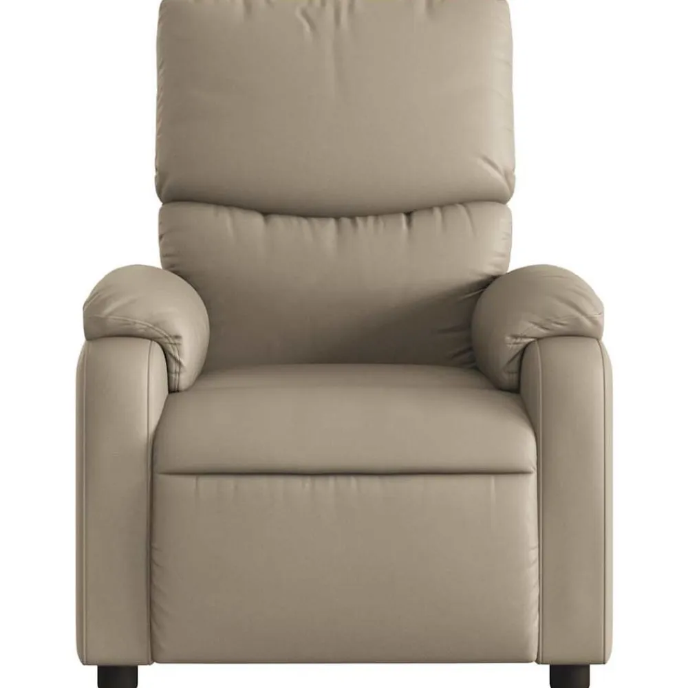 vidaXL Sillón reclinable eléctrico de cuero sintético color Capuchino Outlet