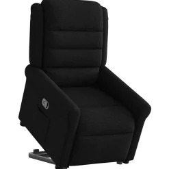 vidaXL Sillón reclinable elevable tela Negro Clearance