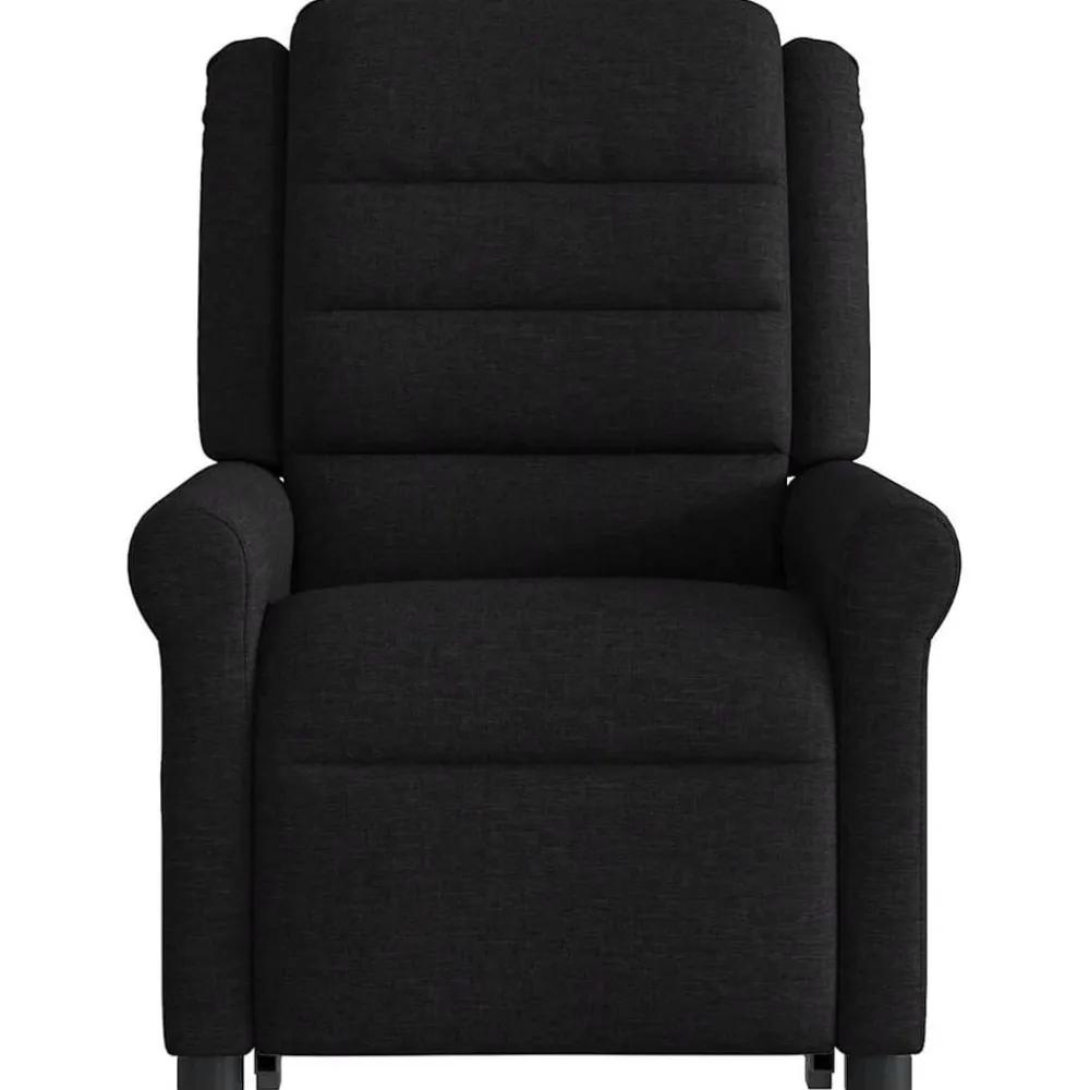 vidaXL Sillón reclinable elevable tela Negro Clearance