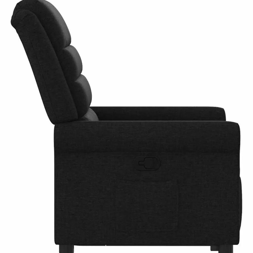 vidaXL Sillón reclinable elevable tela Negro Clearance