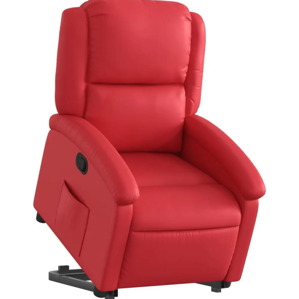 vidaXL Sillón reclinable elevable cuero artificial Rojo Online