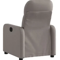 vidaXL Sillas-Sillón reclinable eléctrico tela gris