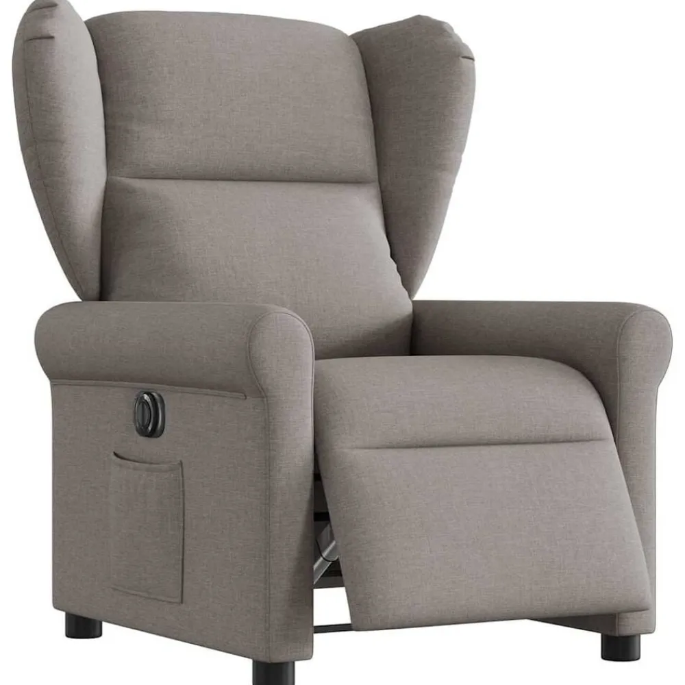 vidaXL Sillas-Sillón reclinable eléctrico tela gris