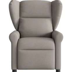 vidaXL Sillas-Sillón reclinable eléctrico tela gris