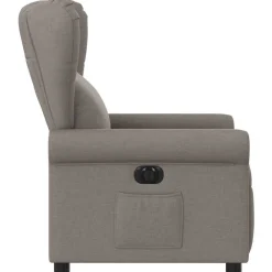vidaXL Sillas-Sillón reclinable eléctrico tela gris