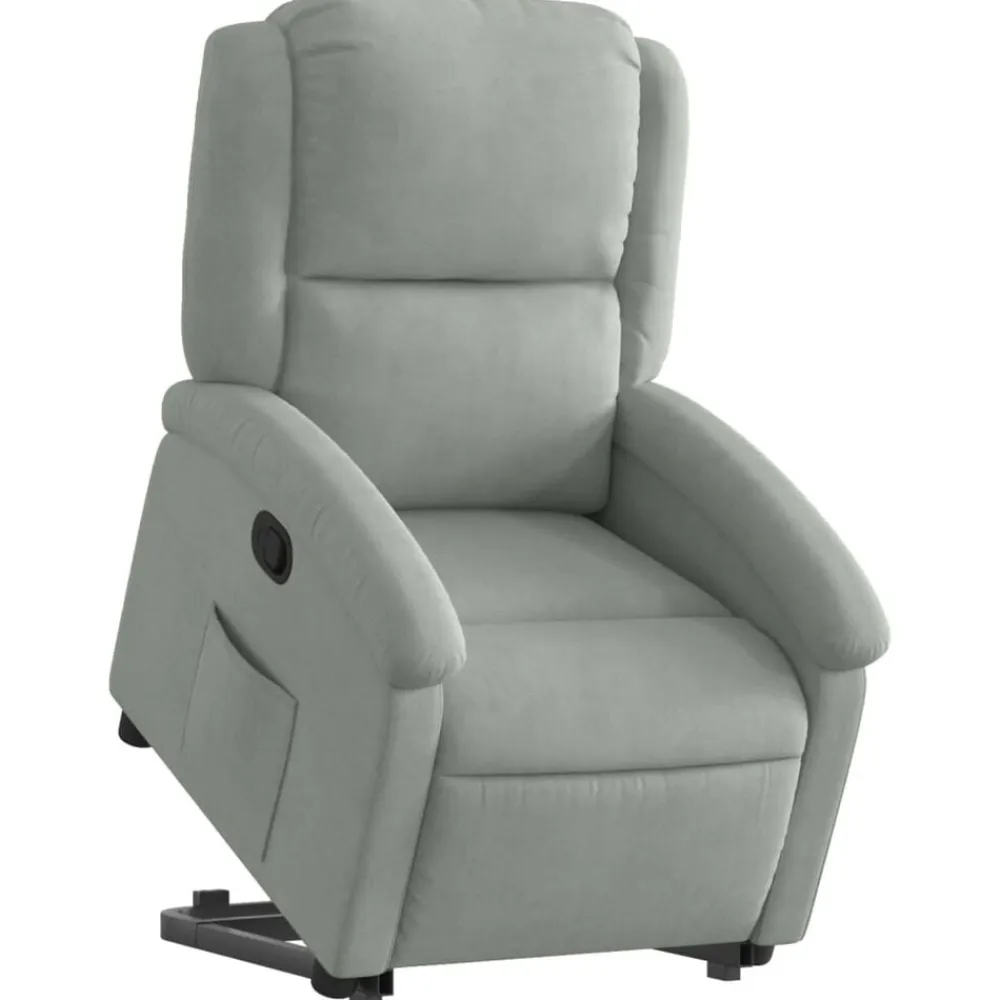 vidaXL Sillas-Sillón reclinable elevable terciopelo