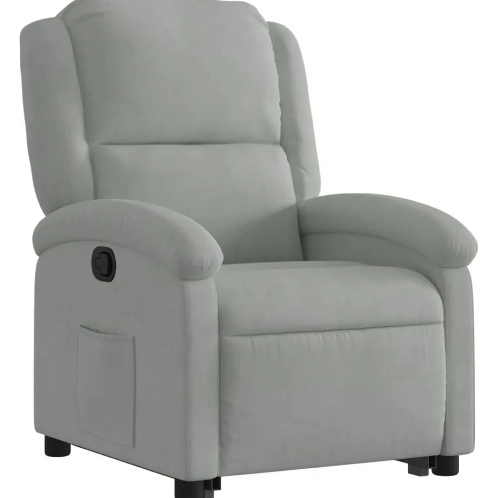 vidaXL Sillas-Sillón reclinable elevable terciopelo
