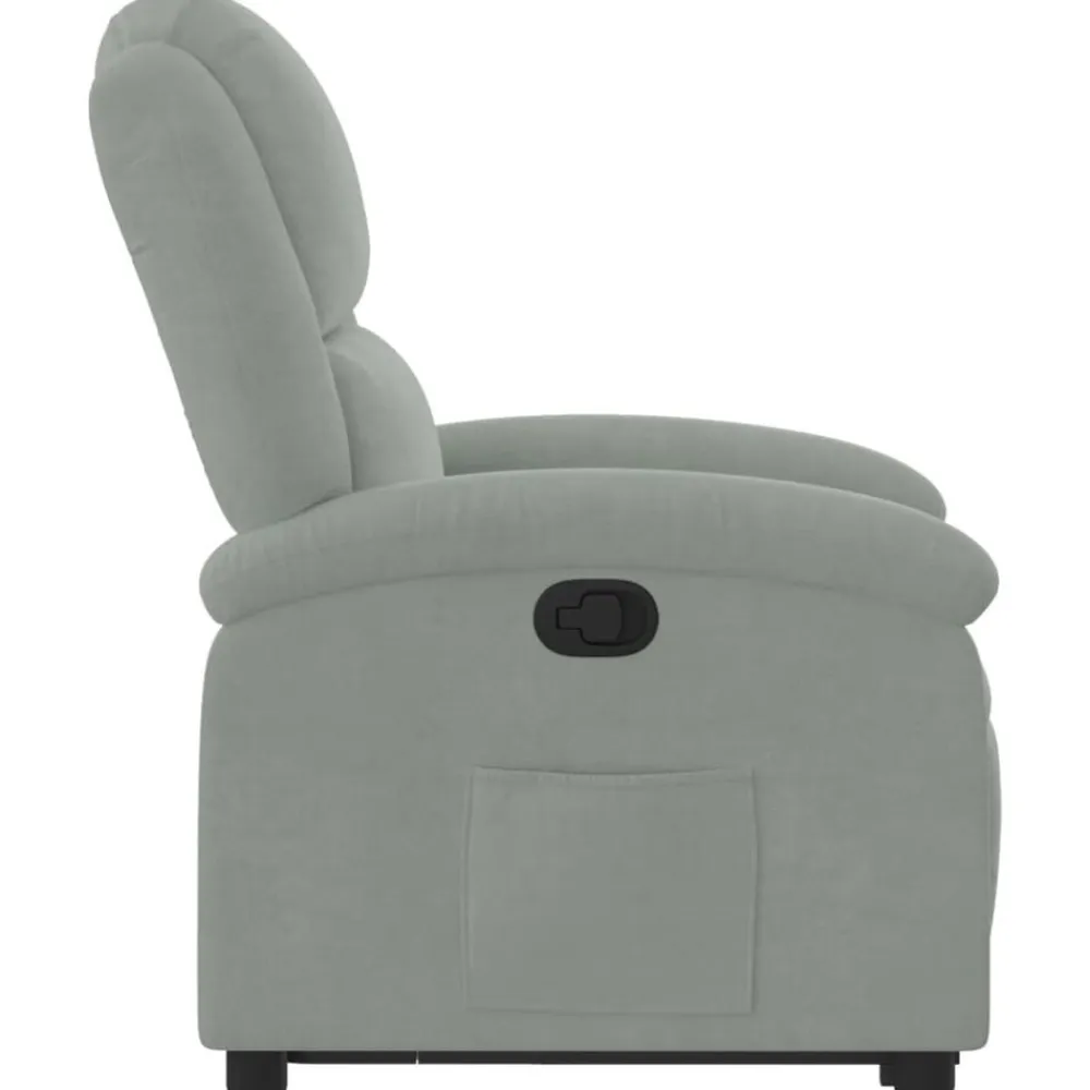 vidaXL Sillas-Sillón reclinable elevable terciopelo