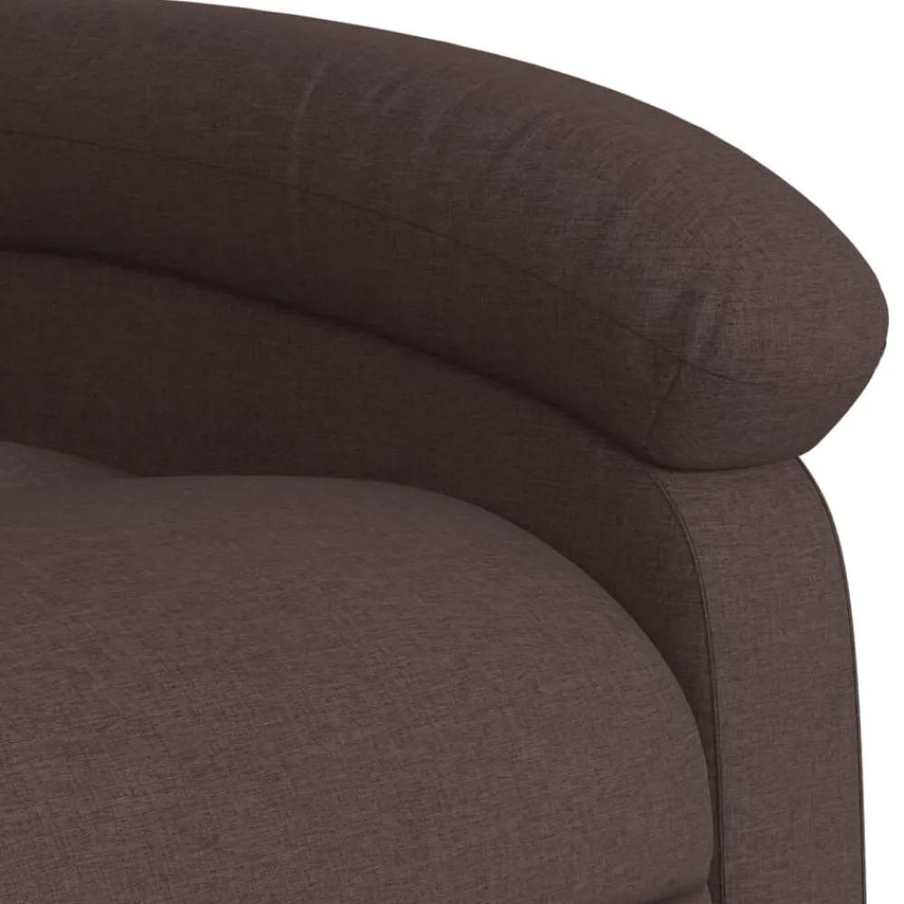 vidaXL Sillón reclinable eléctrico tela marrón oscuro Marrón oscuro Best