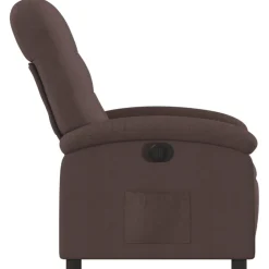 vidaXL Sillón reclinable eléctrico tela marrón oscuro Marrón oscuro Best