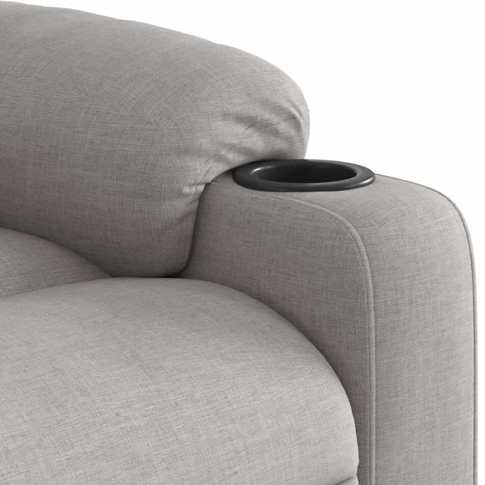 vidaXL Sillón reclinable eléctrico de tela Gris nube Best