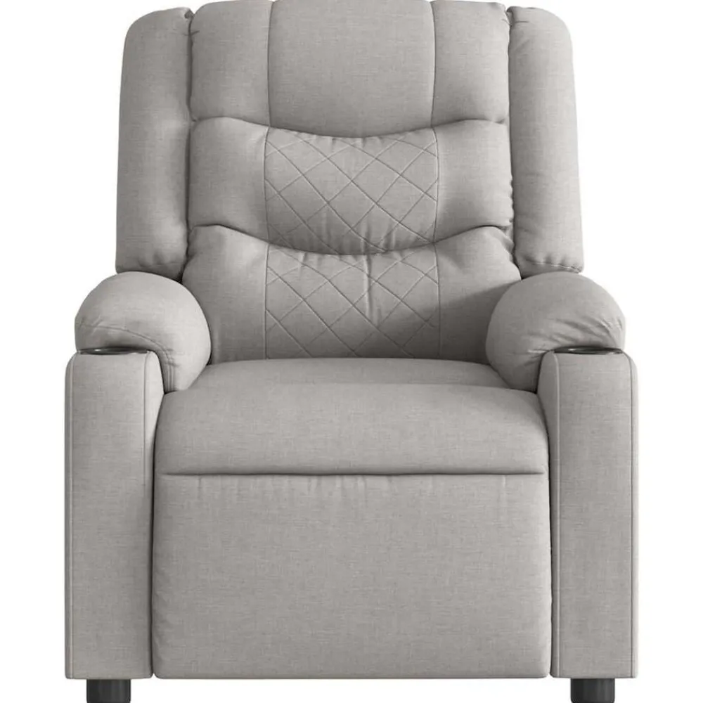 vidaXL Sillón reclinable eléctrico de tela Gris nube Best